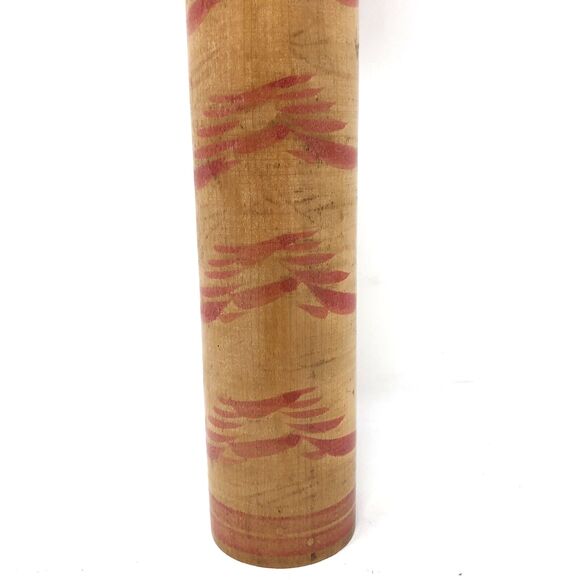 Japanese Wooden Kokeshi Doll Artist Signed Vintage Handpainted Folk Art 12" Tall - Picture 6 of 12